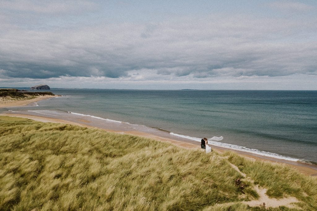 Drohne Schottland Küste