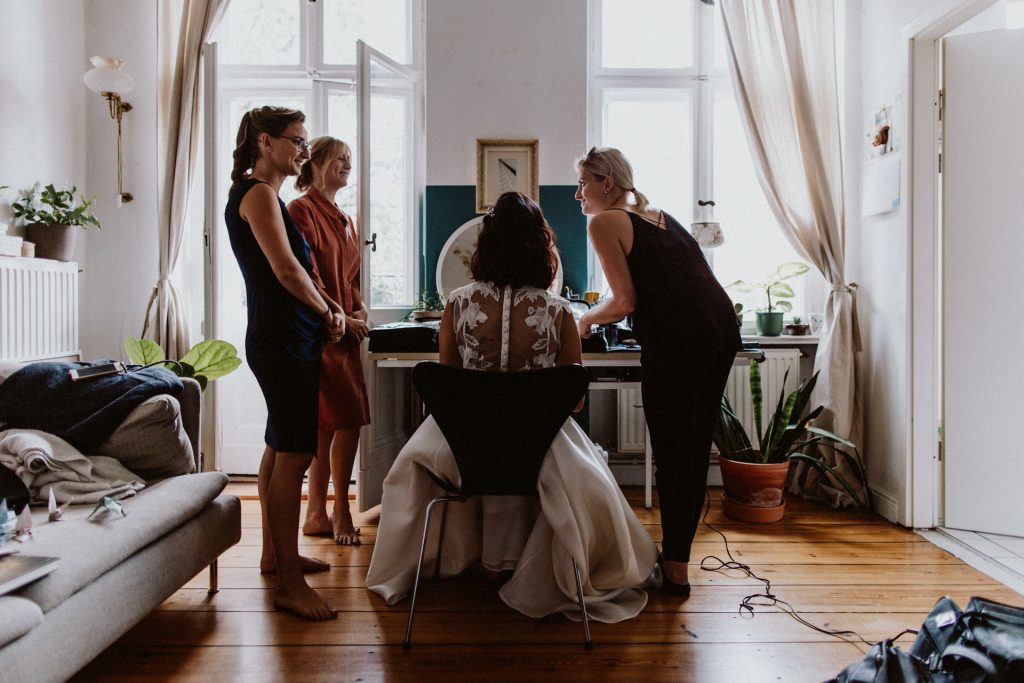 getting ready Hochzeit Berlin