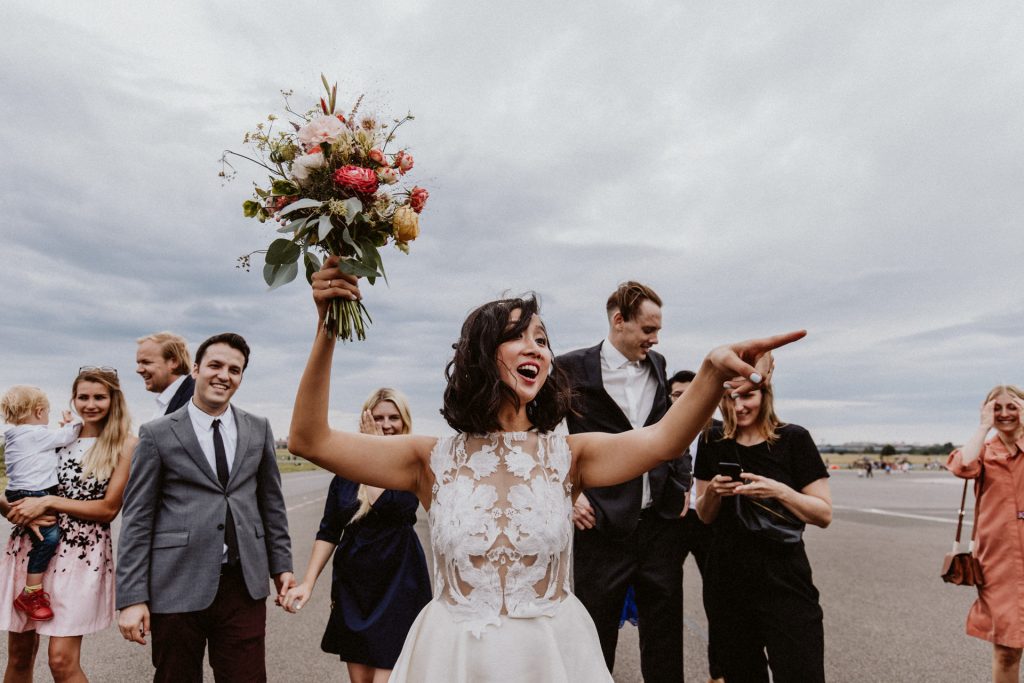 Brautstrauß werfen Tempelhofer Feld