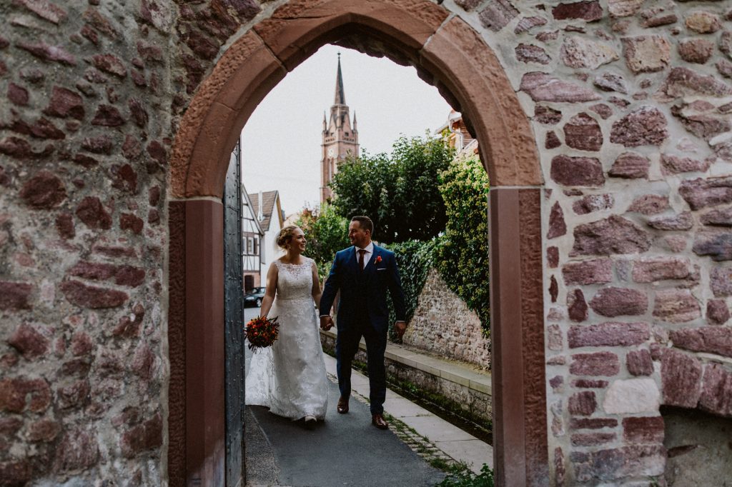Langen Hochzeitsfotos Stadtmauer