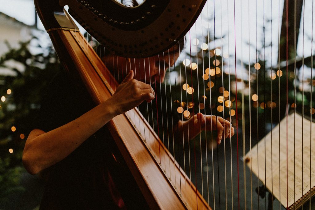 Winterhochzeit Harfe