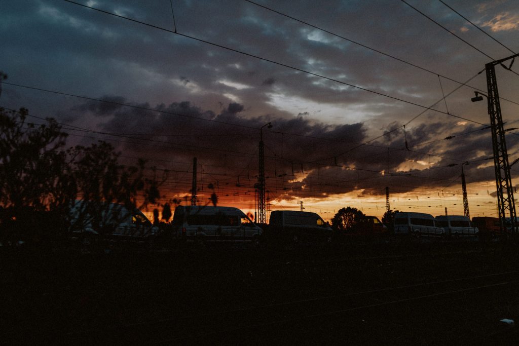 Weststadtbar Darmstadt Sonnenuntergang